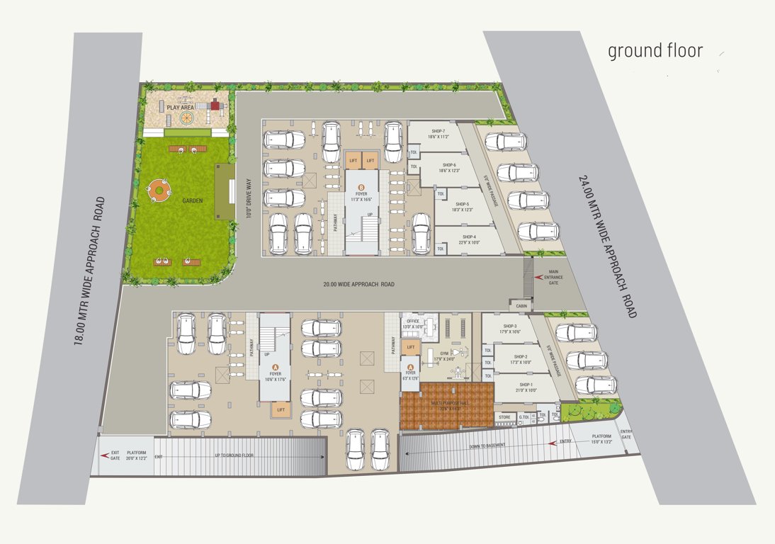  sahajanand exotica A Cluster Plan For Ground Floor