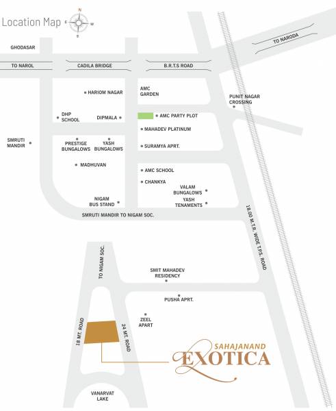  sahajanand-exotica Location Plan