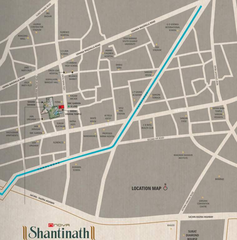  shantinath Location Plan