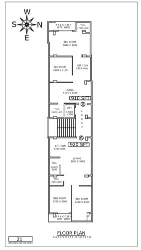  puspa-apartment Puspa Apartment Cluster Plan from 1st to 4th Floor