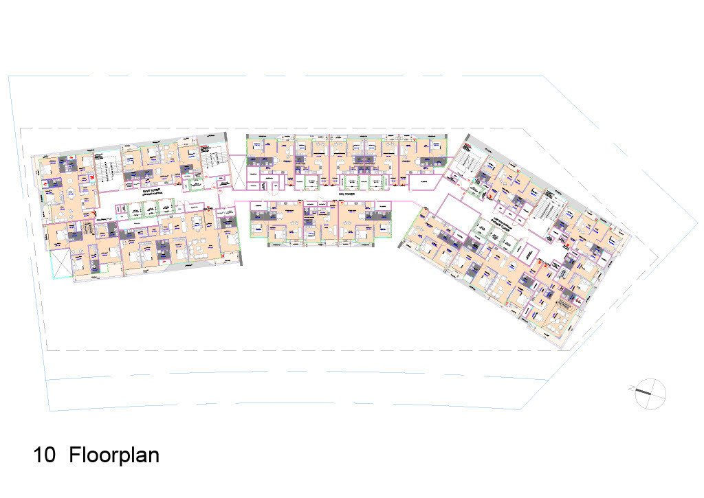  stella Block A, Block B, Block C Cluster Plan for 10th Floor