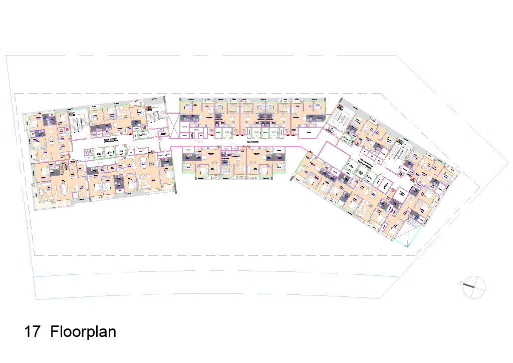  stella Block A, Block B, Block C Cluster Plan for 17th Floor