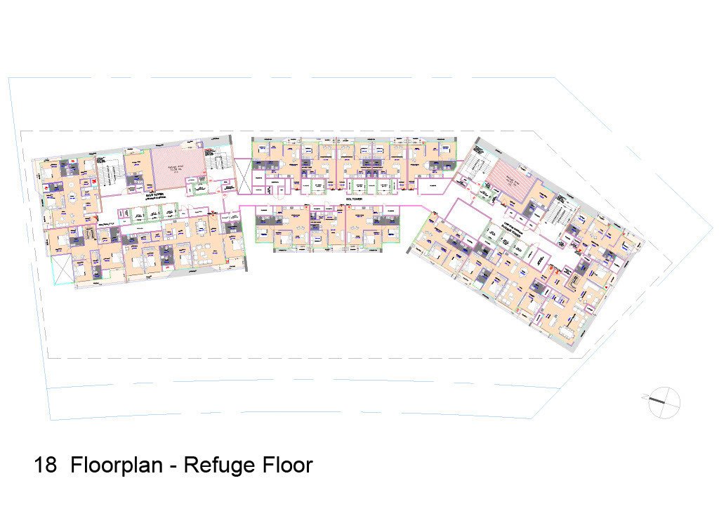  stella Block A, Block B, Block C Cluster Plan for 18th Floor