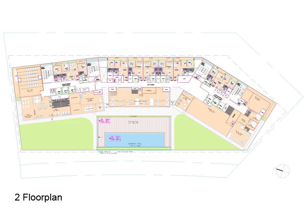  stella Block A, Block B, Block C Cluster Plan for 2nd Floor