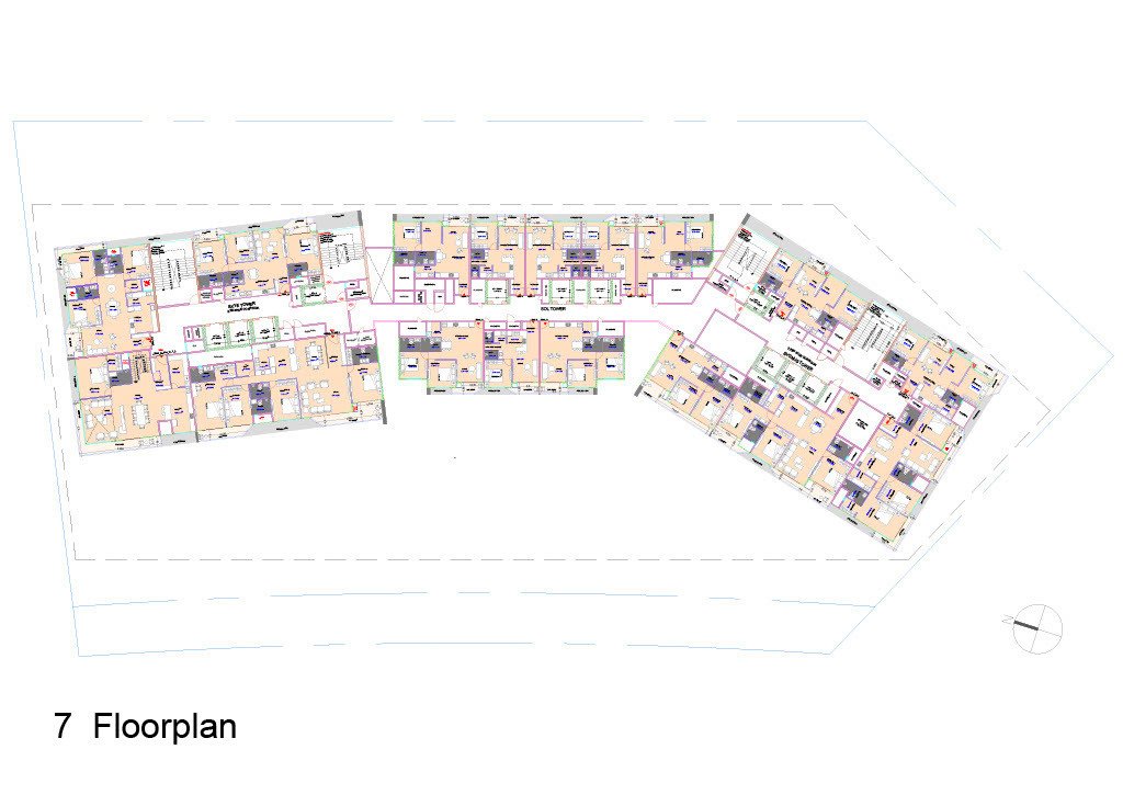  stella Block A, Block B, Block C Cluster Plan for 7th Floor
