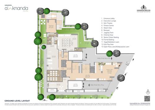 alaknanda Gurukrupa Alaknanda Cluster Plan for ground Floor