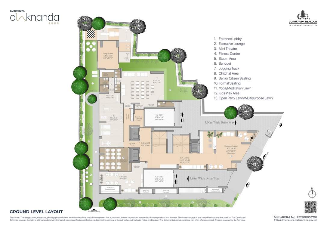  alaknanda Gurukrupa Alaknanda Cluster Plan for ground Floor