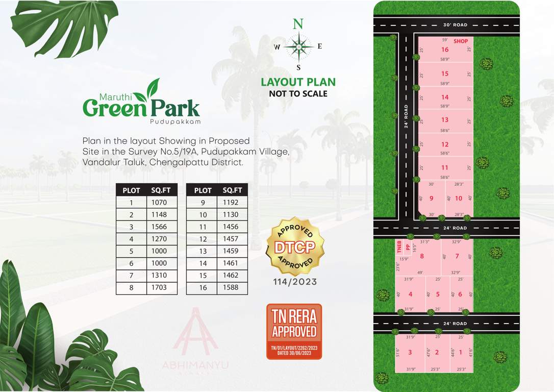  maruthi green park Layout Plan