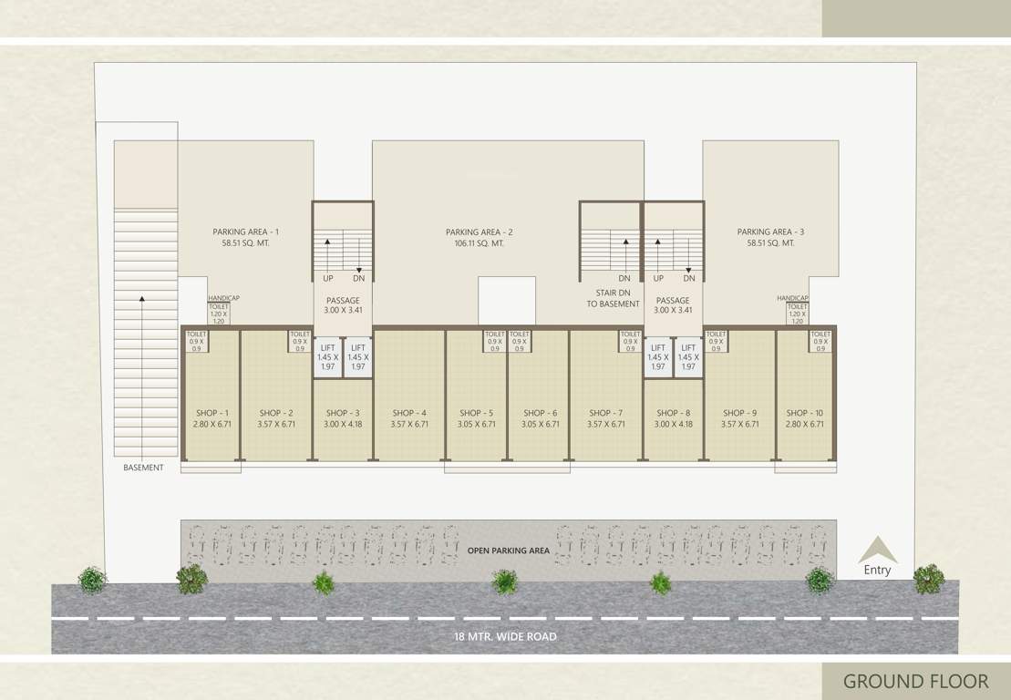  radhey heights Block A Cluster Plan for ground Floor
