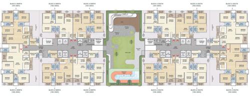  shreekhetra-greenpark Block A Cluster Plan from 1st to 20th Floor