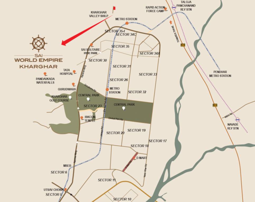  sai world empire phase iv Location Plan