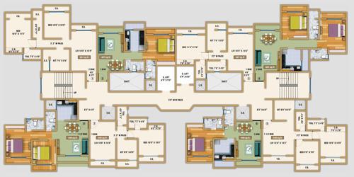  kailash-building-no-11 Concorde Realty Kailash Building No 11 Cluster Plan