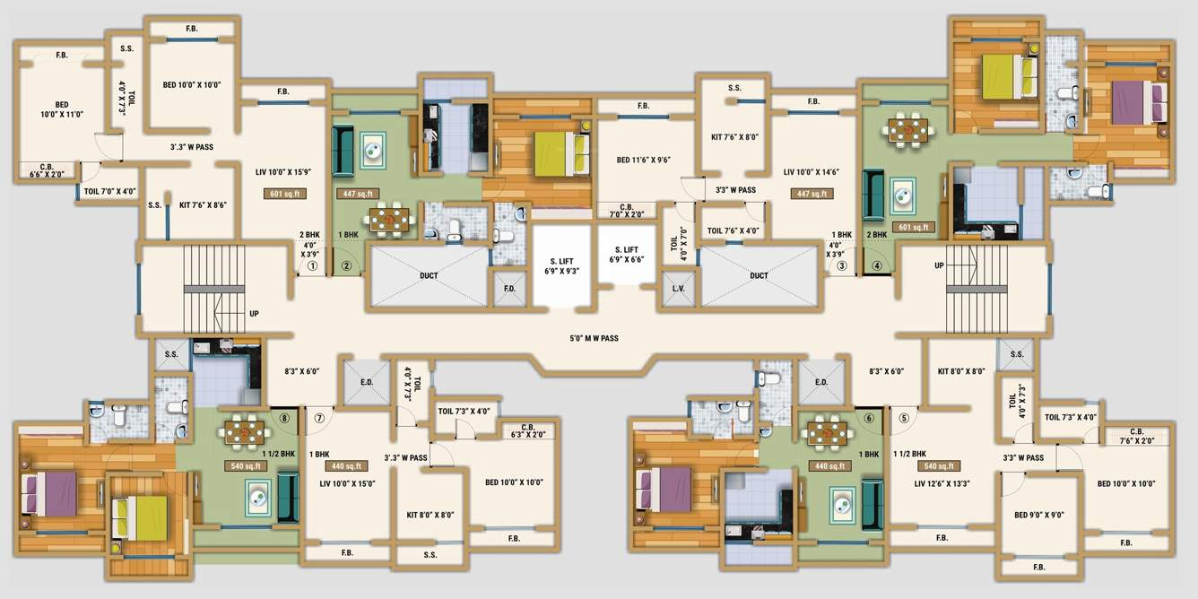  kailash building no 11 Concorde Realty Kailash Building No 11 Cluster Plan