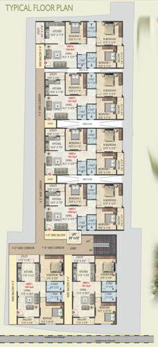  sri-balaji-residency Sri Balaji Residency Cluster Plan from 1st to 4th Floor
