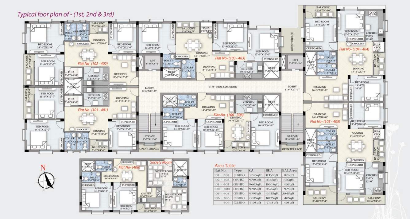 susama tower ii Susama Tower II Cluster Plan from 1st to 3rd Floor