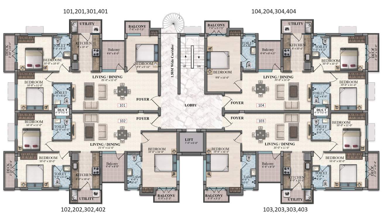 emerald Block A Cluster Plan From 1st To 5th Floor