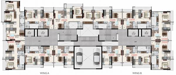  vista Sahakar Vista  A Wing Cluster Plan
