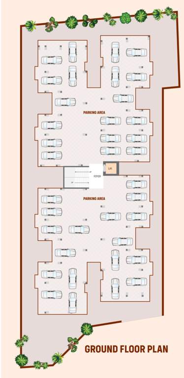  residency Jalashray Residency Cluster Plan for Ground Floor