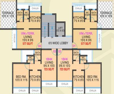  satvic Satvic Cluster Plan For 7th Floor