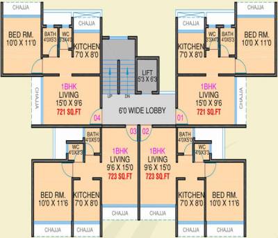  satvic Satvic Cluster Plan From 1st To 6th Floor