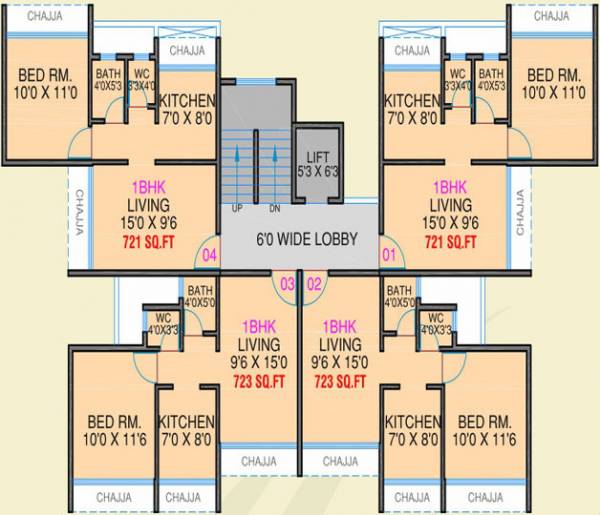  satvic Satvic Cluster Plan From 1st To 6th Floor
