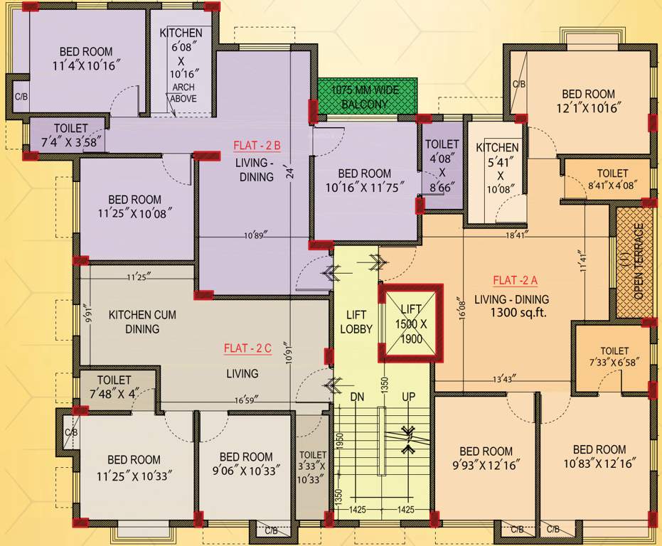  hirise atul niwas Hirise Atul Niwa Cluster Plan For 2nd Floor