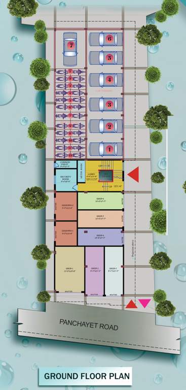  mohona apartment Mohona Apartment Cluster Plan for ground Floor