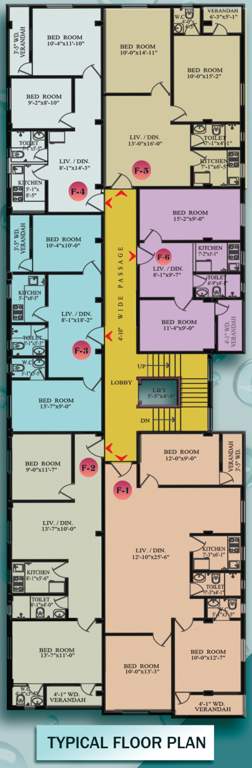  mohona apartment Mohona Apartment Cluster Plan from 1st to 4th Floor