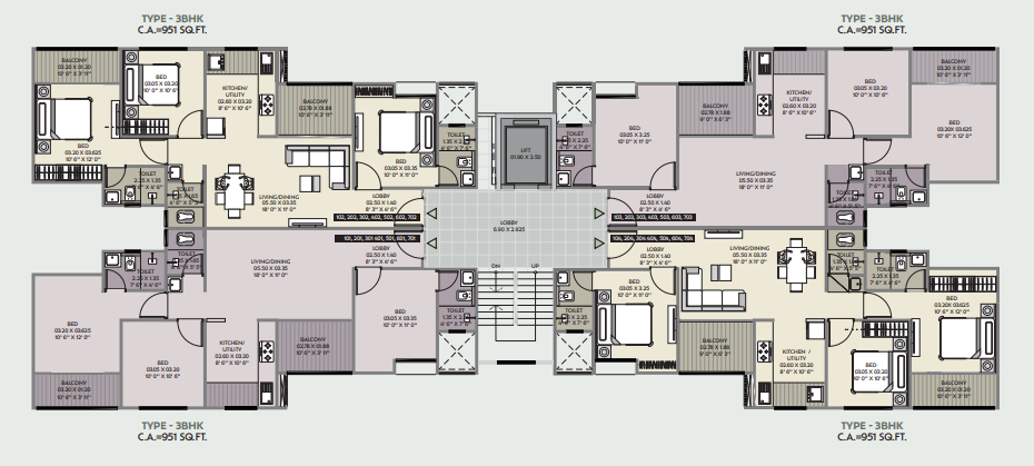  spacio Wing A Cluster Plan