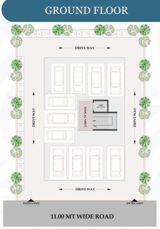  girija heights Girija Heights Cluster Plan for ground Floor