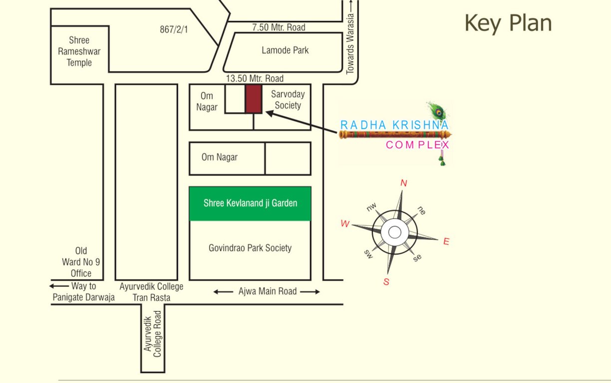  radha krishna complex Location Plan