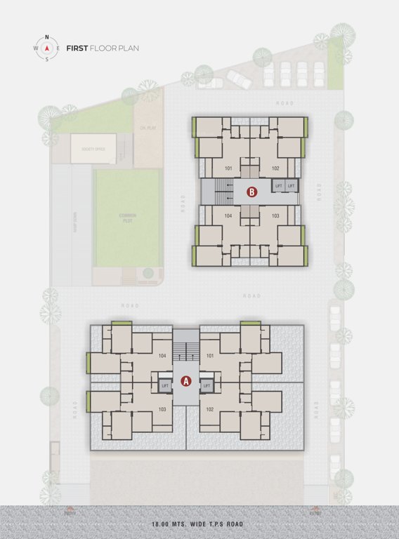  sun sierra Block A  And Block B Cluster Plan for 1st Floor