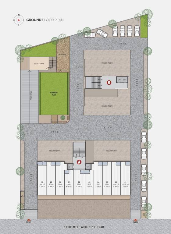  sun sierra Block A And Block B Cluster Plan for ground Floor