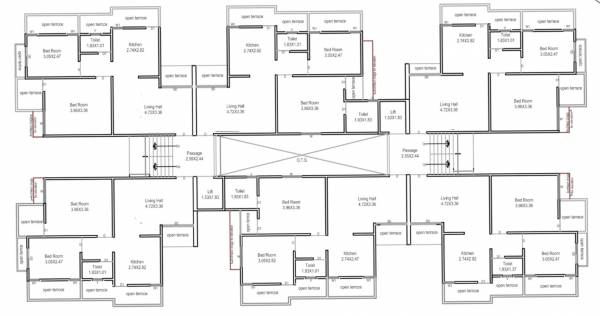  home Tower A, B Cluster Plan For 5th Floor