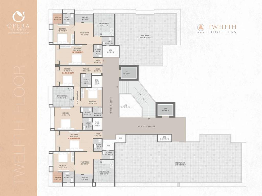  opera heights A Cluster Plan For 12th Floor