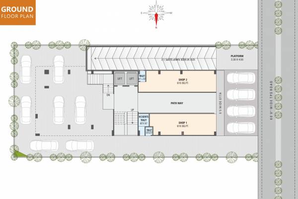  residency Tower 1 Cluster Plan for ground Floor