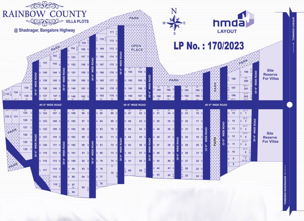  rainbow county Layout Plan