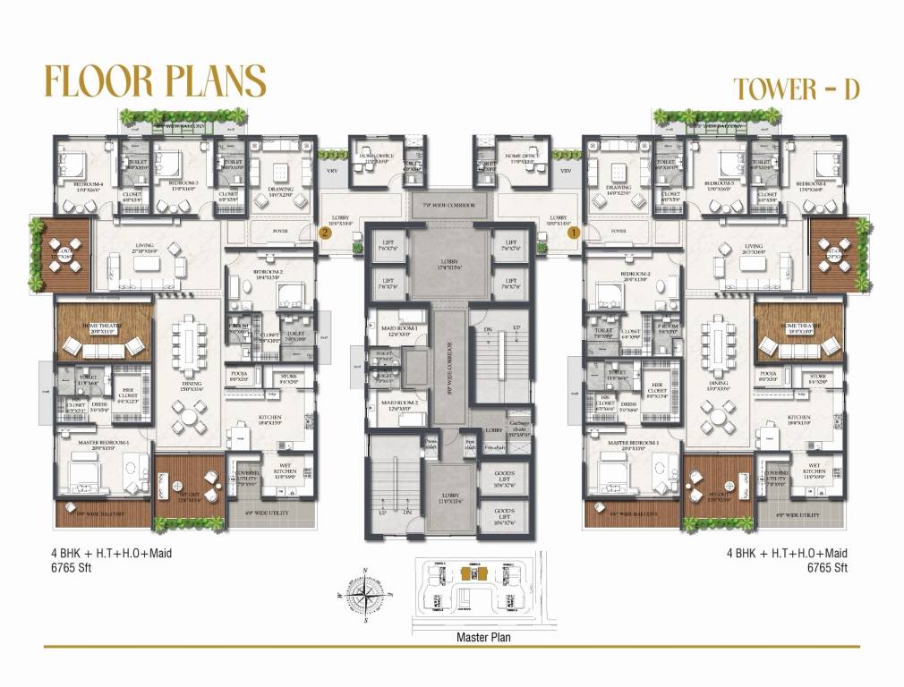 casa luxuria Tower D Cluster Plan