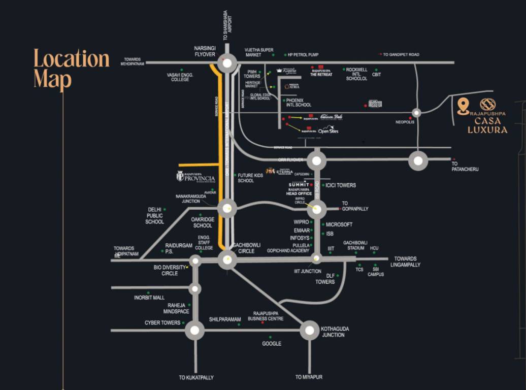 casa luxuria Location Plan
