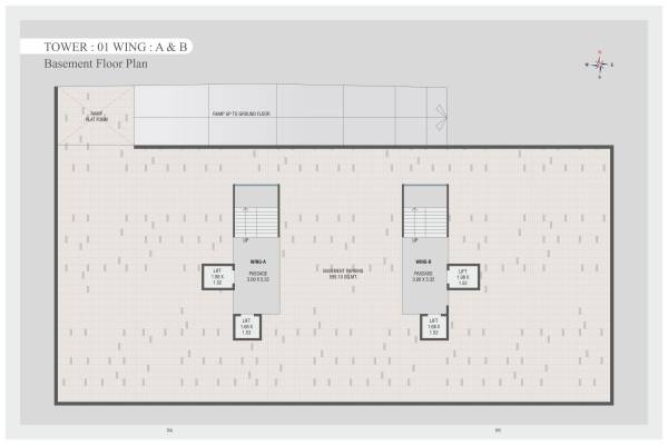 Tower A And Tower B Basement Cluster Plan radhe-shyam-resi-com Tower A And Tower B Basement Cluster Plan
