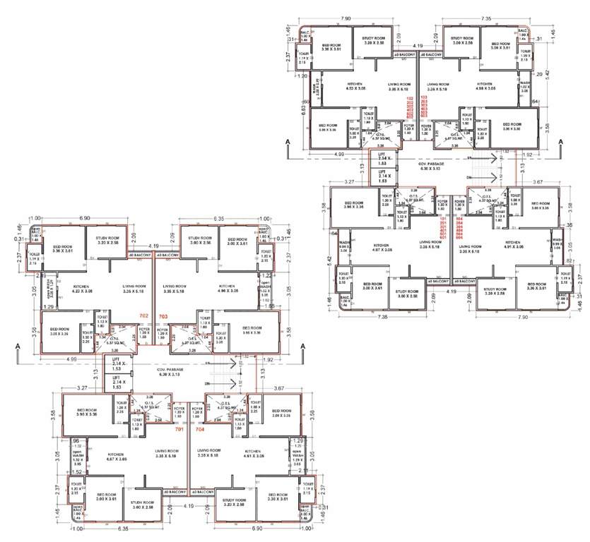  vivanta elite 2 Vivanta Elite 2 Cluster Plan from 1st to 7th Floor