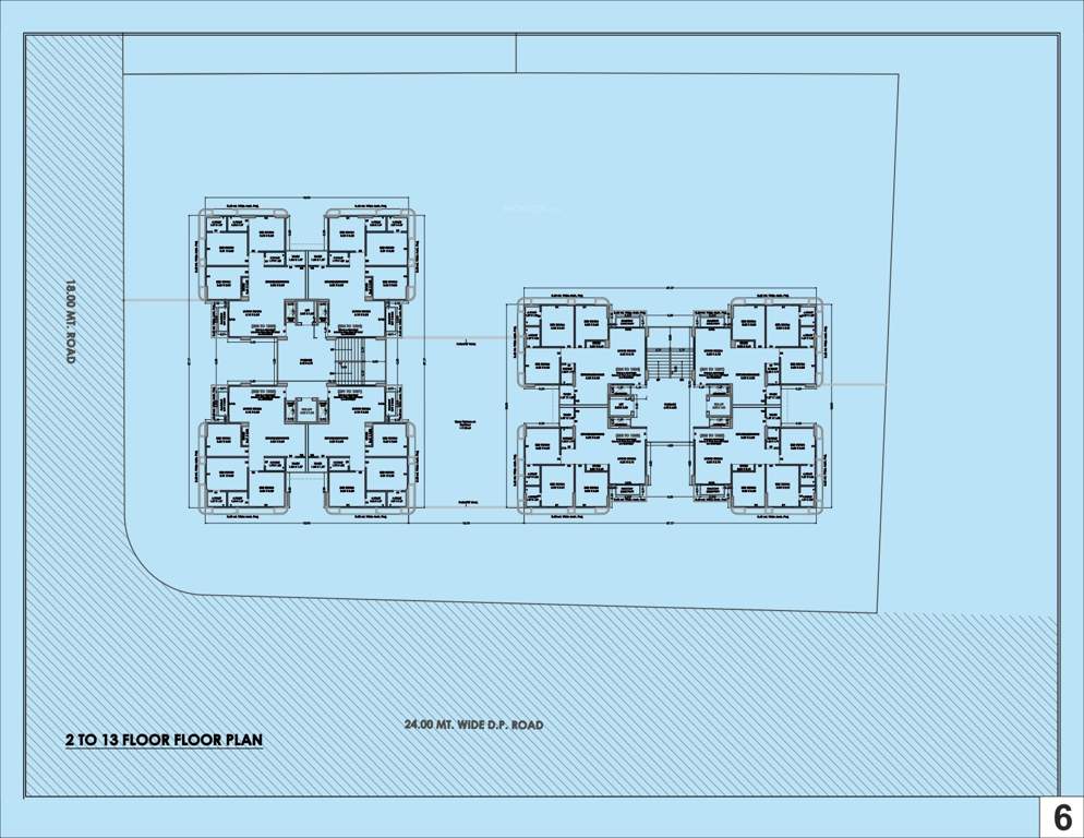  heights Block A And Block B Cluster Plan from 2nd to 13th Floor