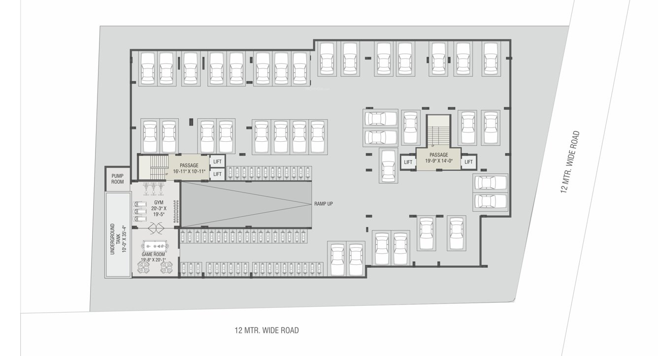 skylon A+B Basement Cluster Plan