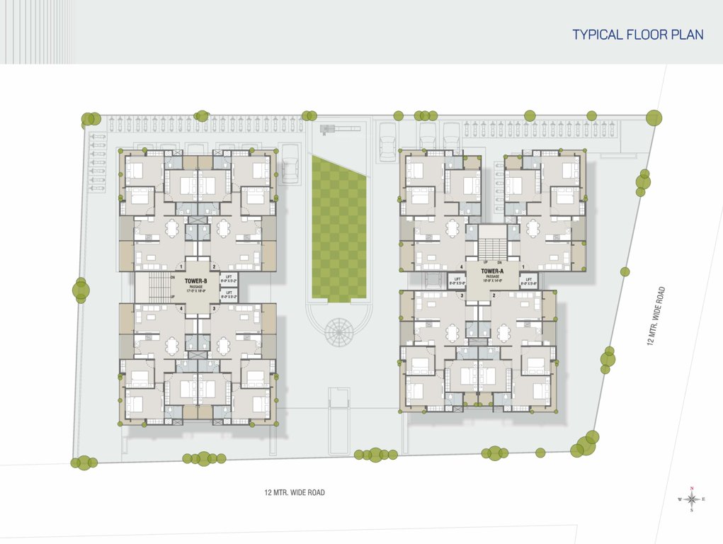 skylon A+B Typical Cluster Plan