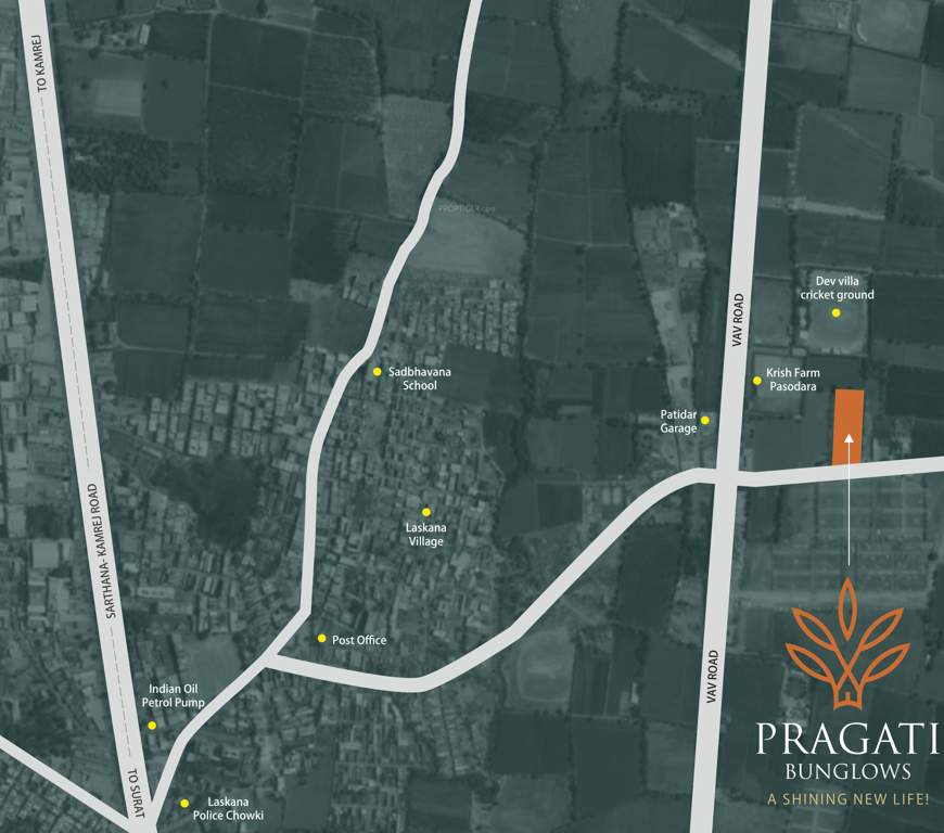  pragati bunglows Location Plan