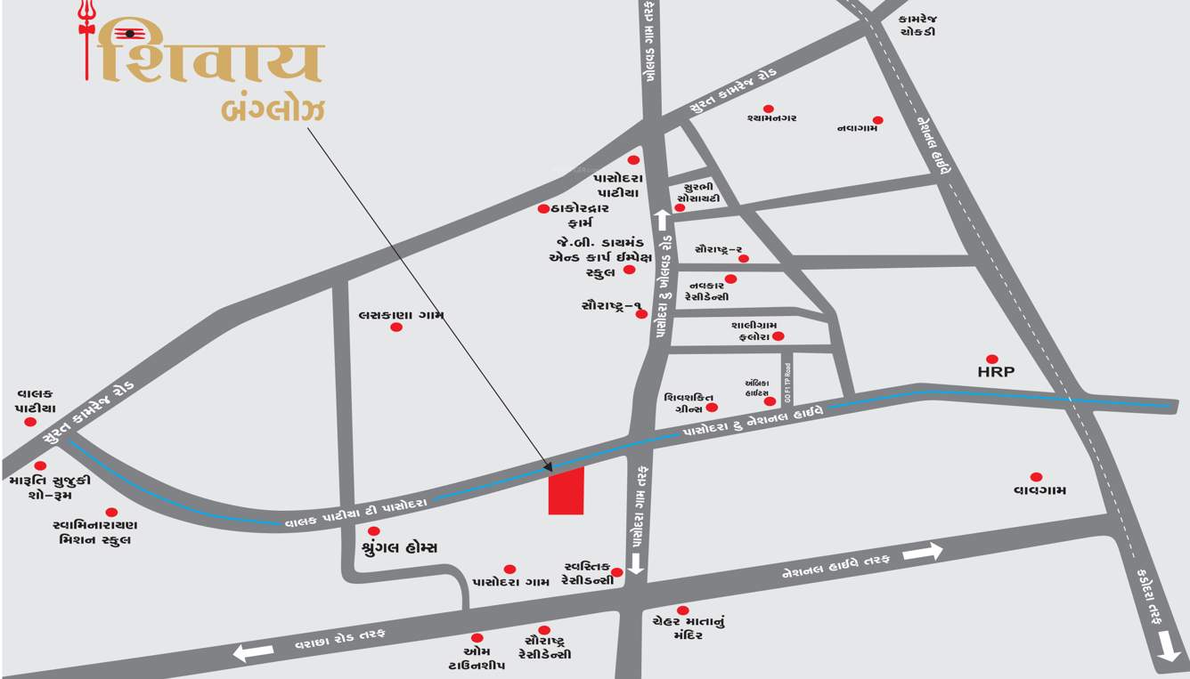  shivay bunglows Location Plan