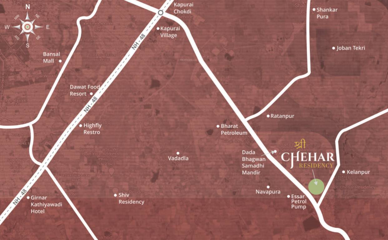 shree chehar residency Location Plan