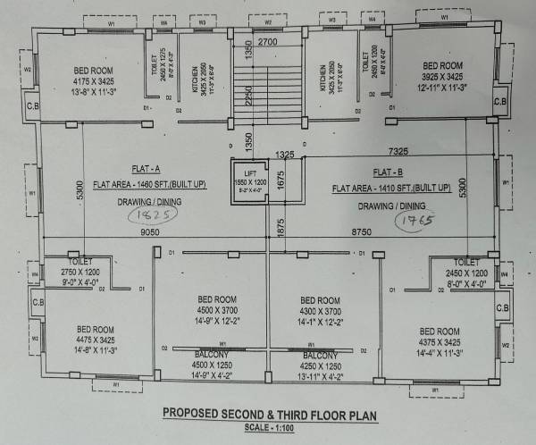  prakrti Prakrti Cluster Plan from 2nd to 3rd Floor