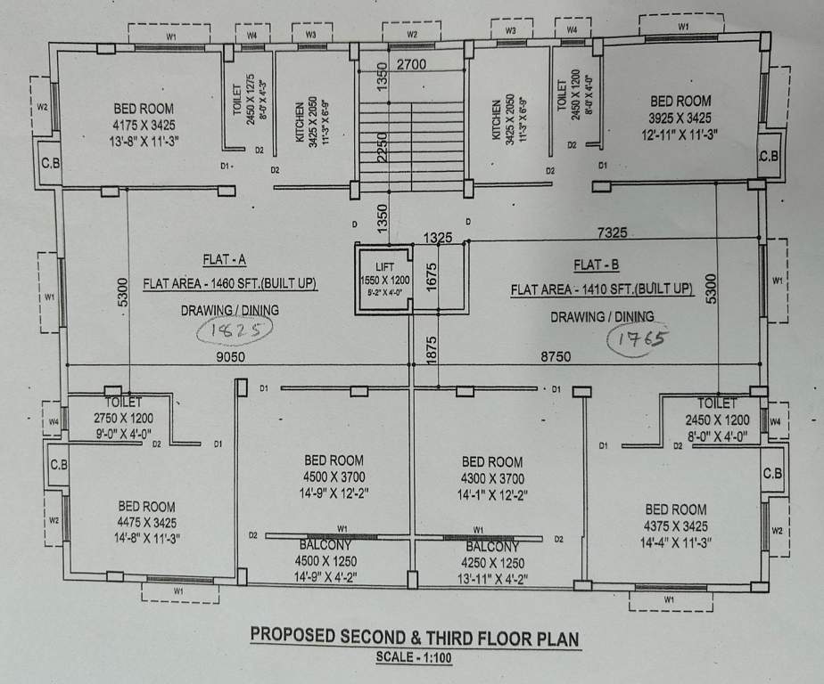  prakrti Prakrti Cluster Plan from 2nd to 3rd Floor