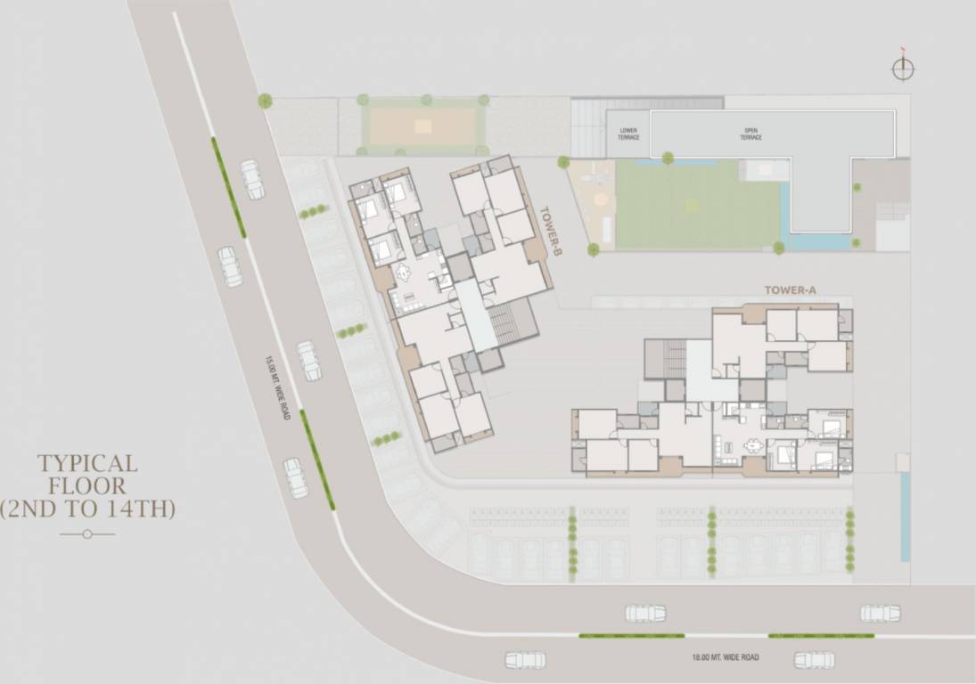  meridian A, B Cluster Plan From 2nd To 14th Floor